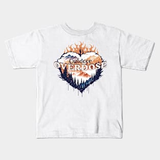 Outdoor overdose - Mountain Lovers Grunge Kids T-Shirt